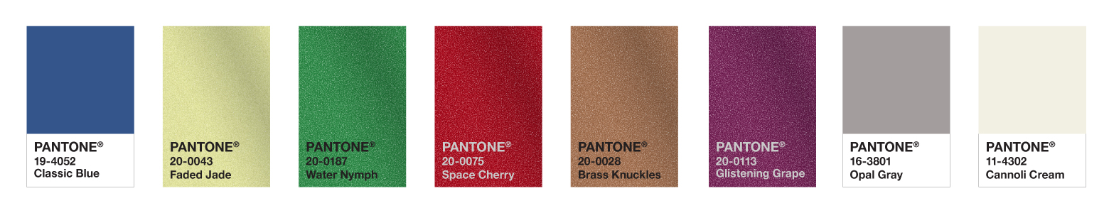 Pantone Colour Palette for Graphics, Packaging and hard goods