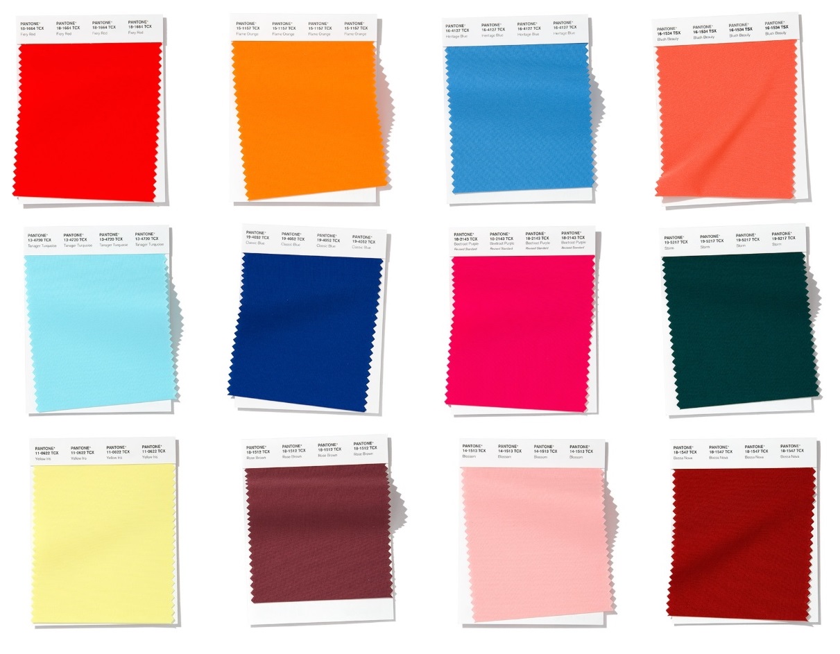 Pantone fashion colour palette of Spring/ Summer 2020