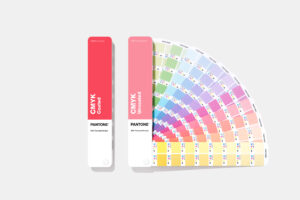 Pantone CMYK Guide Set fans with Uncoated fan open