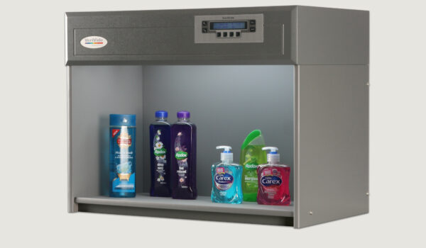 Liquids inside colour assessment cabinet