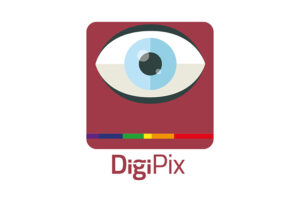 DigiPix logo with white border