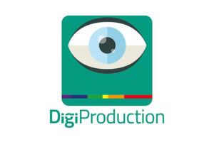 DigiProduction logo with white border