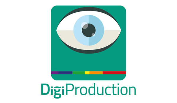 DigiProduction logo with white border