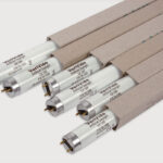 fluorescent lamps/bulbs in cardboard boxes