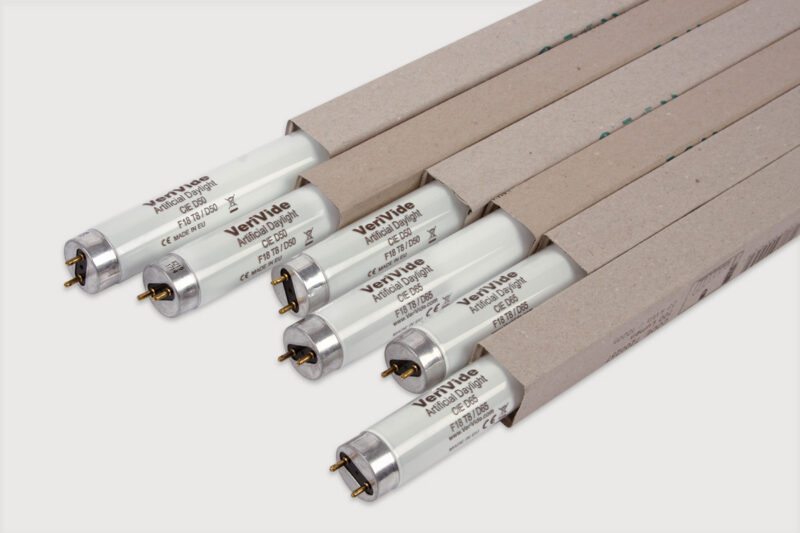 fluorescent lamps in cardboard boxes