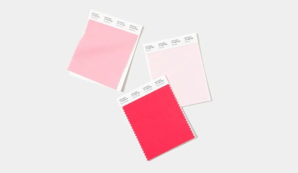 pink and red Pantone SMART swatches