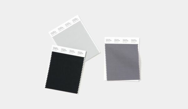 grey and black Pantone swatches