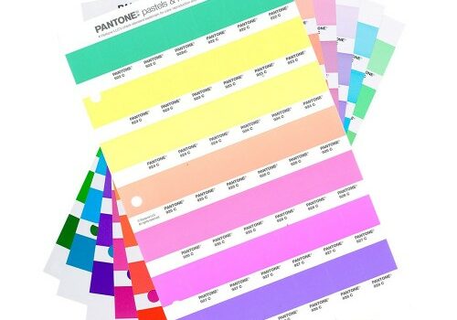 pantone neon and pastel chips