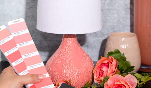 Pantone Fashion, Home and Interior fan guide colour matching peach lamp