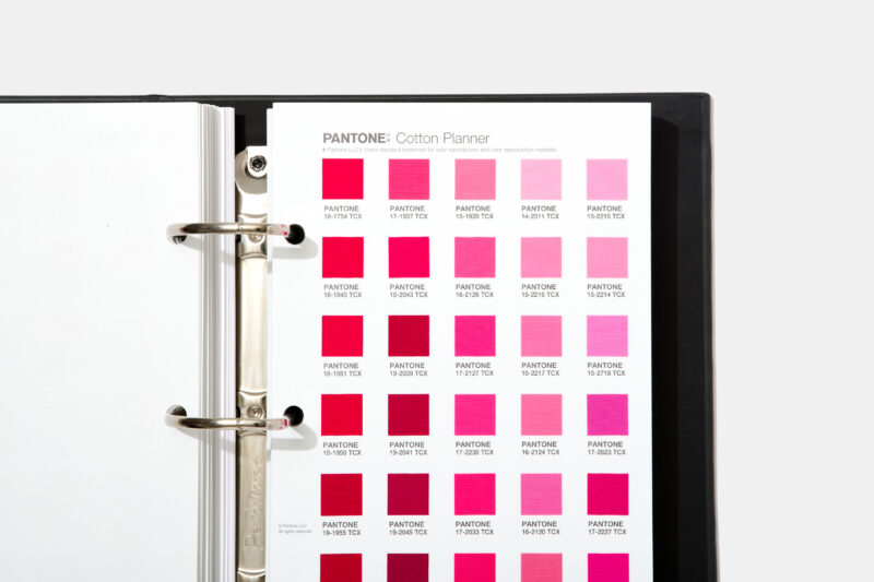 Pantone Cotton Planner red page