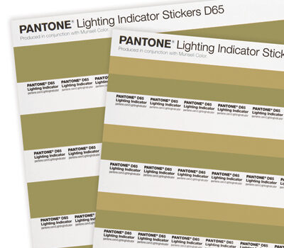 Pantone D50 Lighting Indicator Stickers Khaki and green