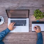 man working on laptop