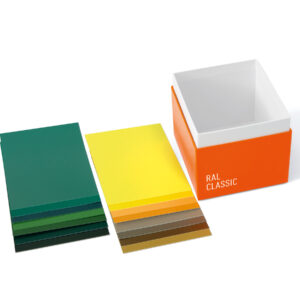 RAL K6 Box showing loose A6 colour samples