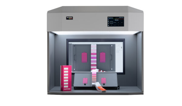 Pantone Formula Guide and product inside VisionView light booth