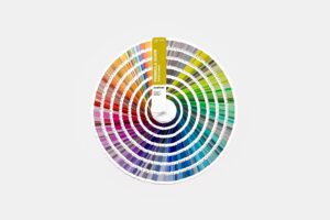 Pantone Formula Guide Coated Fully Fanned into circle of colours