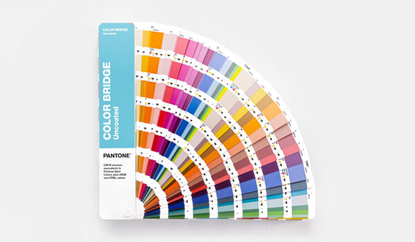 Pantone GG6104C Color Bridge Uncoated guide fanned to show colours