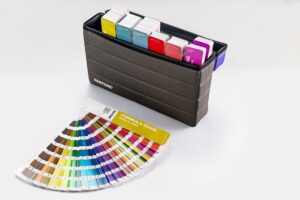 set of Pantone fan guides in a carry case - Portable Guide Studio