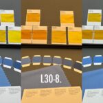blue and yellow Pantones in fluorescent and LED