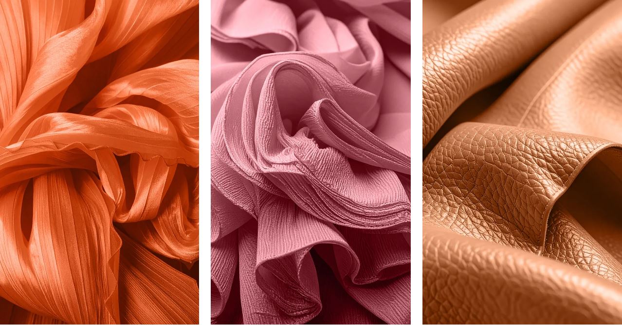 orange and pink fabric